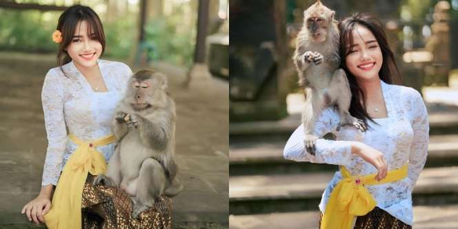 Photoshoot Bareng Monyet, Ini Potret Terbaru Fuji yang Dipuji Bak Kembang Desa di Bali 