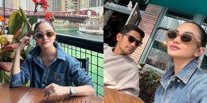 Gaya Ririn Ekawati saat Temani Ibnu Jamil di Chicago, Cantiknya Gak Pernah Luntur!