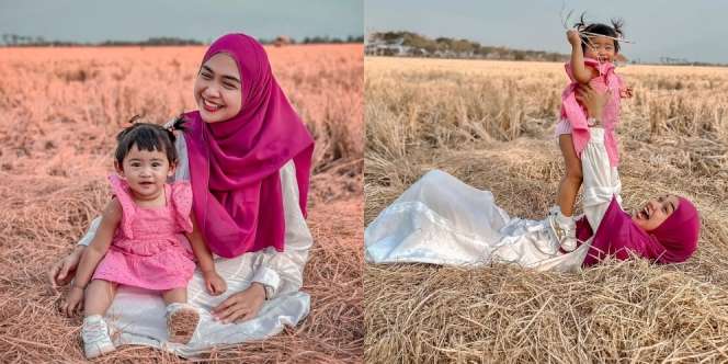 Potret Gemas Moana saat Diajak Ria Ricis Main ke Sawah, Seru Banget sampai Tiduran di Atas Jerami