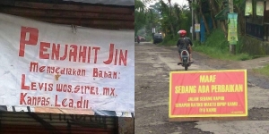 10 Tulisan Banner di Pinggir Jalan Ini Unik dan Kocak Abis, Bikin Salah Fokus!