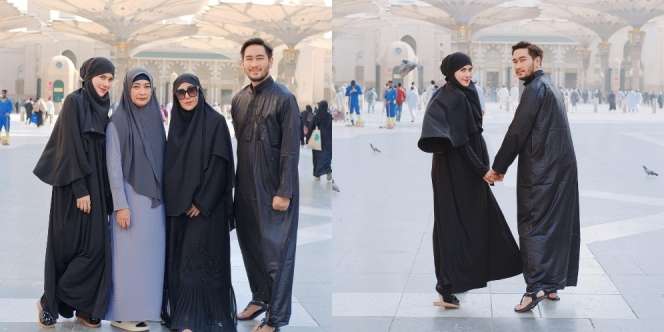 Potret Syahnaz Sadiqah Umrah Bareng Jeje dan Mertua, Curi Perhatian Tampil Cantik Bercadar