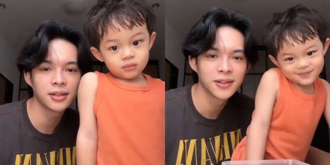 Potret Rey Mbayang dan Shaka yang Mirip Banget, Ayah dan Anak Sama-Sama Ganteng!