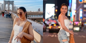 Potret Marsha Aruan Pakai Outfit Off-shoulder saat Jalan-Jalan, Kece Abis!