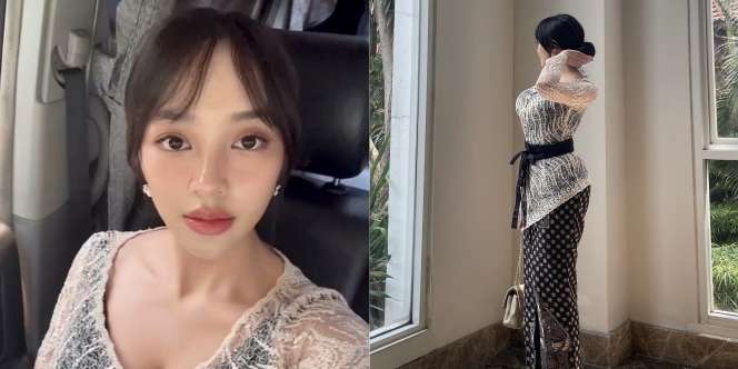 Pamer Body Goals, Ini 8 Potret Selebgram Amanda Zahra Tampil Anggun dengan Kebaya