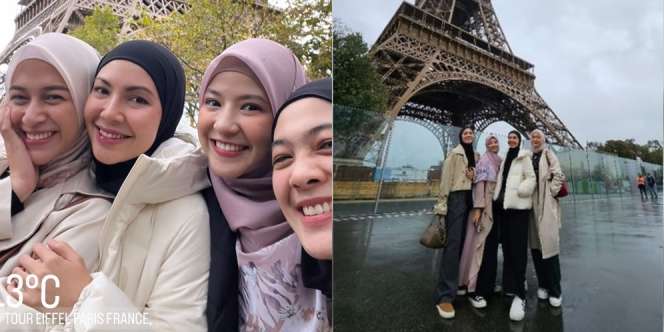 Potret Keseruan Natasha Rizky Liburan ke Paris bareng Dian Ayu Lestari, Ratna Galih, dan Nina Zatulini