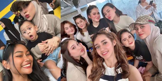 Curi Perhatian, Ini Potret Lesti Kejora Bareng Ciwi-Ciwi Jadi WAGs Dukung Colossus FC di Tribun Penonton