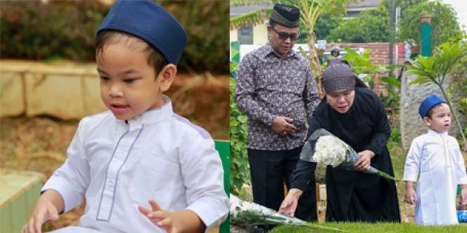 Potret Gala Sky Ziarah ke Makam Mendiang Vanessa dan Bibi Usai Merengek Minta Telepon
