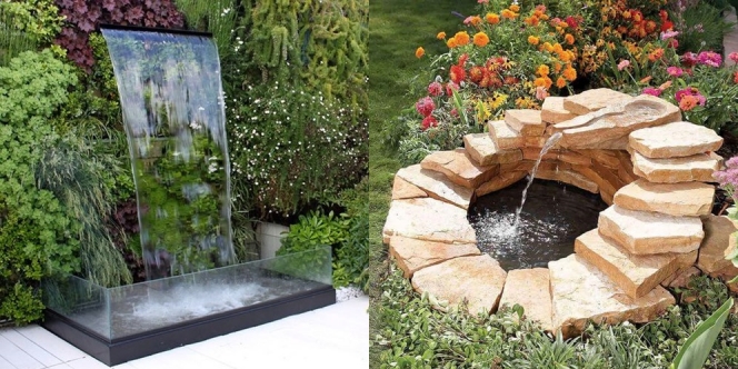 8 Air Terjun Taman Rumah Minimalis, Bikin Makin Adem dan Estetik