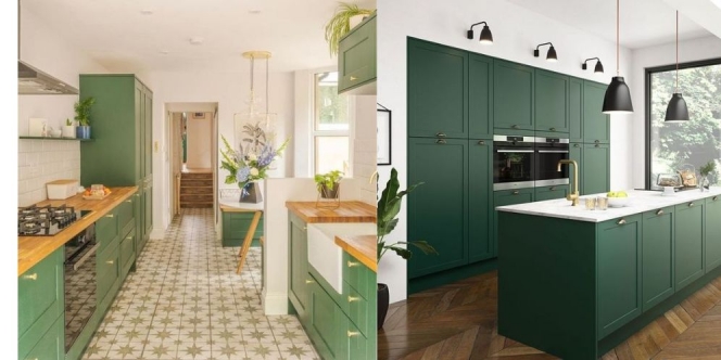 8 Kitchen Set Dapur Minimalis Warna Hijau yang Elegan nan Mewah