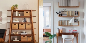 10 Inspirasi Rak Kayu Minimalis Modern Tiap Ruangan  untuk Tampilan Lebih Rapi 