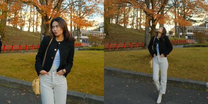 10 Potret OOTD Azizah Salsha Serba Black and White, Gayanya Nggak Pernah Gagal!