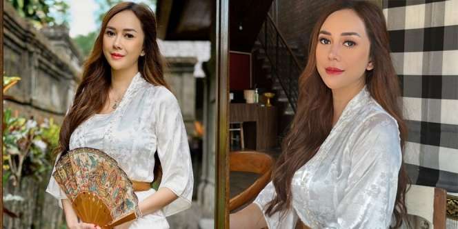 6 Potret Aura Kasih Pakai Kebaya Putih, Cantik dan Kalemnya Bikin Netizen Klepek-Klepek