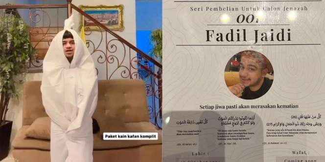 7 Potret Fadil Jaidi Dapat Endorse Kain Kafan, Akui Auto Tobat Ingat Akhirat! 
