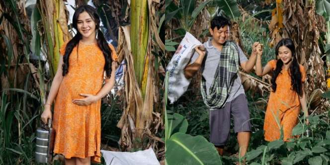 Konsepnya Unik, Begini Deretan Pemotretan Maternity Bella Bonita dan Denny Caknan di Kebun