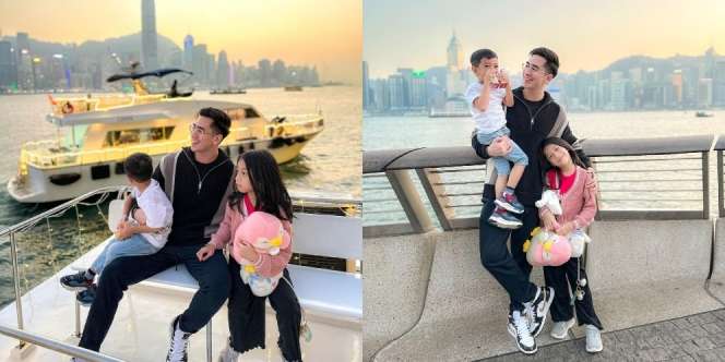 Cocok Jadi Ayah, Ini Potret Verrell Bramasta Momong Bocah Selama Liburan di Hongkong