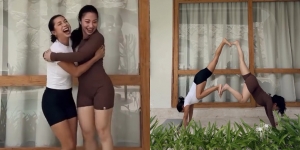 Jadi Duo Mama Idola, Begini Momen Jennifer Bachdim dan Nikita Willy Lakukan Yoga Challenge