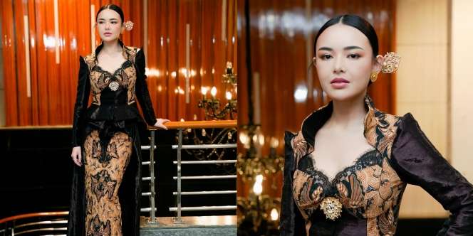 Pesonanya Ratu Kerajaan Banget, Ini 7 Potret Amanda Manopo dengan Kebaya Batik Hitam