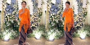 Dikira Foto Tunangan, Begini Penampilan Yuki Kato Pakai Kebaya Warna Oranye Cerah