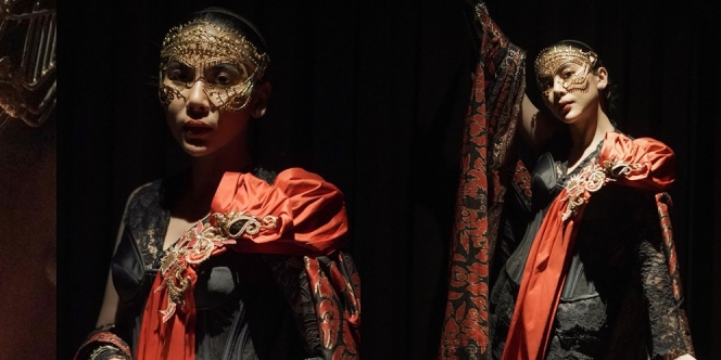 Hadiri Gala Premiere 'Pemukiman Setan', Ini Potret Adinda Thomas Tampil Misterius Pakai Topeng
