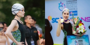 9 Potret Cinta Laura Mendadak jadi Atlet Renang di TOSI S2, Sukses Sabet Medali Emas!