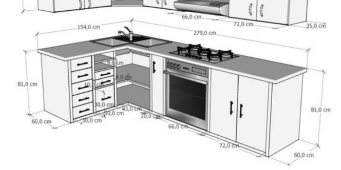 4 Cara Menentukan Ukuran Ideal Meja Dapur dan Bentuknya