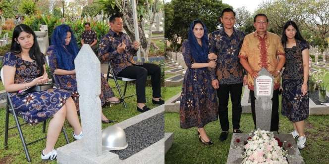 Momen Keluarga SBY ke Makam Ani Yudhoyono, Potret Aira di Samping Annisa Pohan Jadi Sorotan