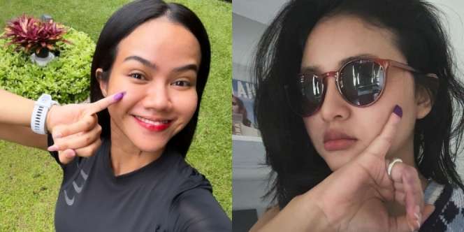 Potret Para Selebriti Foto Selfi Manis Bareng Tinta di Jari-Anti Golpot!