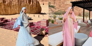 Tampil Bak Princess Timur Tengah, Ini Potret  Titi Kamal saat Nikmati Keindahan Kota Al Ula