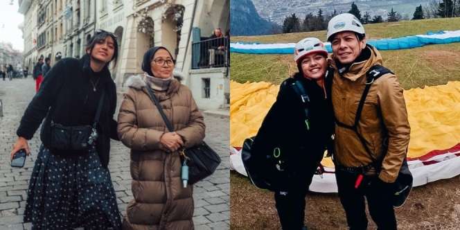 Serunya Momen Liburan Ariel NOAH Bareng Sang Ibu dan Alleia ke Swiss