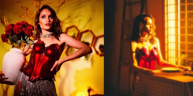 8 Photoshoot Terbaru Cinta Laura yang Makeup Bold dan Breastplate Merah, Menyala Abangkuh!