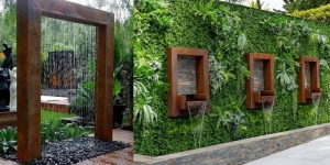 7 Ide Taman Air Terjun Dinding Minimalis Unik dan Menenangkan, Area Rumah Jadi Lebih Refreshing