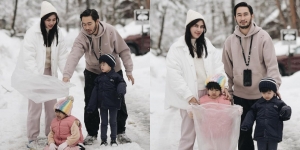 Jadi Family Goals Lagi, Ini Potret Keluarga Kecil Syahnaz dan Jeje Govinda saat Main Salju di Jepang