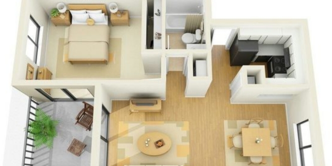 7 Desain Rumah Satu Kamar Beserta Denahnya, Bentuknya Modern dan Minimalis