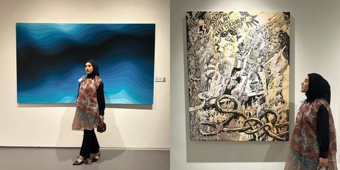 Kagumi Keindahannya, Ini Potret Irish Bella saat Pertama Kali Datangi Pameran Islamic Art