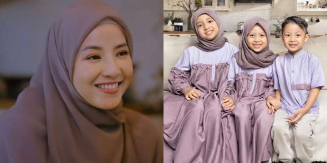 Deretan Potret Natasha Rizky dan Anak Kembaran Outfit Lebaran, Sosok Desta Ikut jadi Sorotan