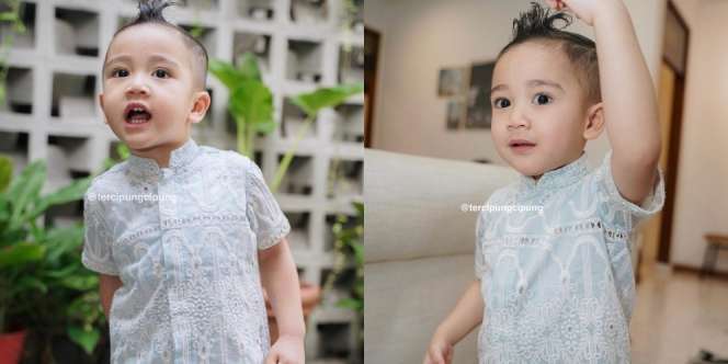 7 Foto Rayyanza Cipung saat Lebaran, Gaya Rambutnya Dijambul kayak Rafathar!