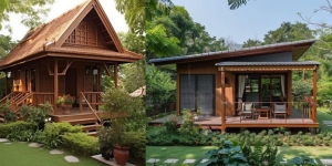 8 Model Rumah Kayu Sederhana di Kampung yang Adem tapi Desainnya Tetap Modern