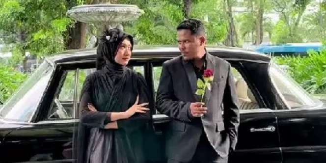 Potret Prewedding Mamat Alkatiri dan Nafha Firah yang Bertema Mafia