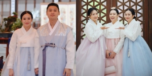 Foto Beby Tsabina Hadiri Undangan Pernikahan di Korea Selatan, Cantik Bak Warga Lokal