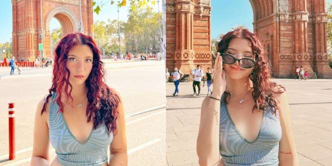 Foto Cassandra Lee saat Liburan di Barcelona, Pancarkan Pesona dengan Rambut Merah