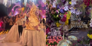 10 Foto Dekorasi Resepsi Pernikahan Rizky Febian dan Mahalini, Dream Wedding Banget!