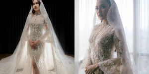 12 Detail Desain Bridal Robe Mahalini Raharja yang Terinspirasi dari Lagunya, Super Mewah Karya Monica Ivena