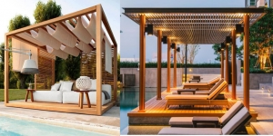 8 Desain Pergola Pinggir Kolam dengan Model Elegan yang Menciptakan Suasana Santai