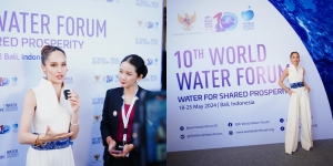 10 Foto Cinta Laura sebagai Communication Ambassador di Event World Water Forum, Super Elegan!