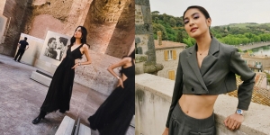 8 Foto Mikha Tambayong saat Pemotretan di Italia, Pose Pamer Punggung dan Perut Rata yang Bikin Salfok
