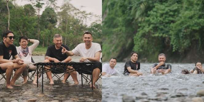 Foto Keseruan Geng The Dudas Minus One Berendam di Kali, Bikin Heboh Sampai Disamperin Ibu-ibu