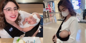 Foto Momen Dewi Perssik Momong Cucu Diajak ke Mall, Lucu Banget Sampai Rayakan Ulang Bulan Bareng