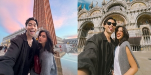 Menikmati Langit Senja Sambil Lihat Tempat Bersejarah, Ini Foto Vidi Aldiano dan Sheila Dara Liburan ke Venezzia