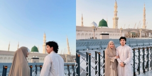 9 Foto Atta dan Aurel Beribadah di Raudhah Sebelum Memulai Berhaji ke Mekah
