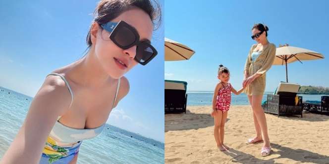 9 Gaya Shandy Aulia saat Liburan ke Pantai Bareng Anak, Masih Kompak Sama Mantan Suami